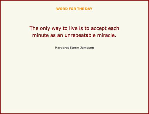 word for the day